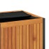 Baúl de cojines de jardín acacia maciza y acero 110x45x42/53