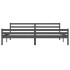 Estructura de cama madera maciza gris 200x200