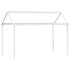 Cama alta con techo blanca madera maciza pino blanca 90x200