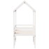 Cama alta con techo blanca madera maciza pino blanca 90x200