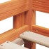 Cama alta con techo madera maciza de pino marrón cera 90x200