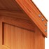 Cama alta con techo madera maciza de pino marrón cera 90x200