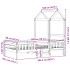 Estructura de cama con techo madera maciza de pino 90x200