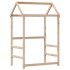 Estructura cama con techo madera maciza de pino 90x190