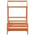 Estructura cama con techo madera maciza pino marrón 90x190