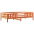 Estructura cama con techo madera maciza pino marrón 90x190