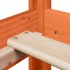 Estructura cama con techo madera maciza pino marrón 90x190