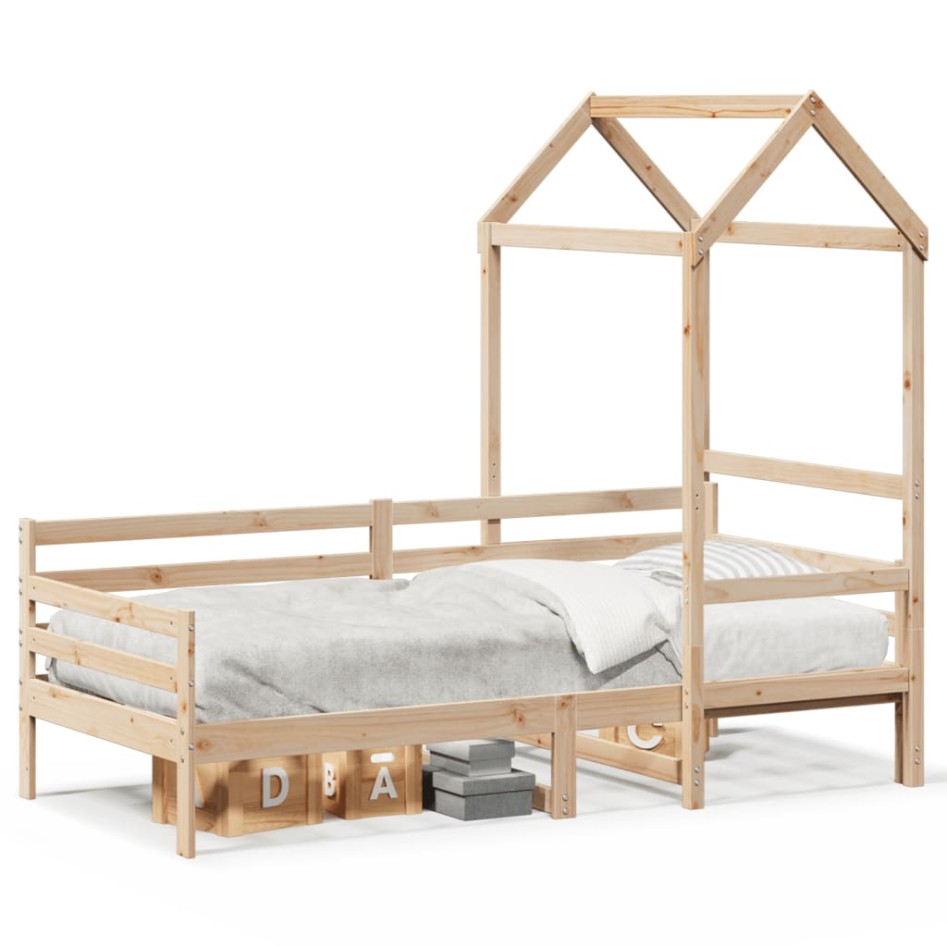Sofá cama con techo madera maciza de pino 90x200