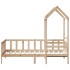 Sofá cama con techo madera maciza de pino 90x190