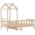 Sofá cama con techo madera maciza de pino 90x190