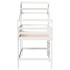 Cama alta escalera y techo madera maciza pino blanca 80x200