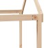 Cama alta con escalera y techo madera maciza de pino 90x200
