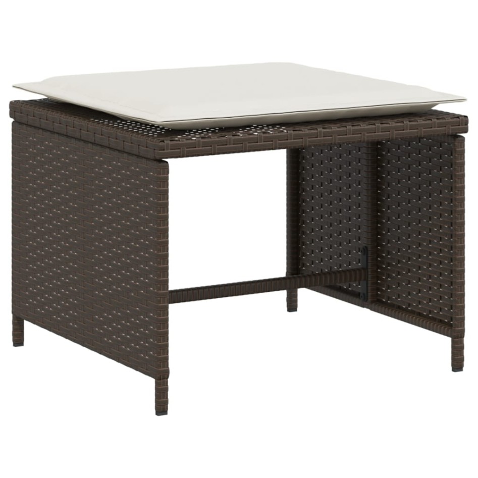 Sillón de jardín con reposapiés ratán sintético