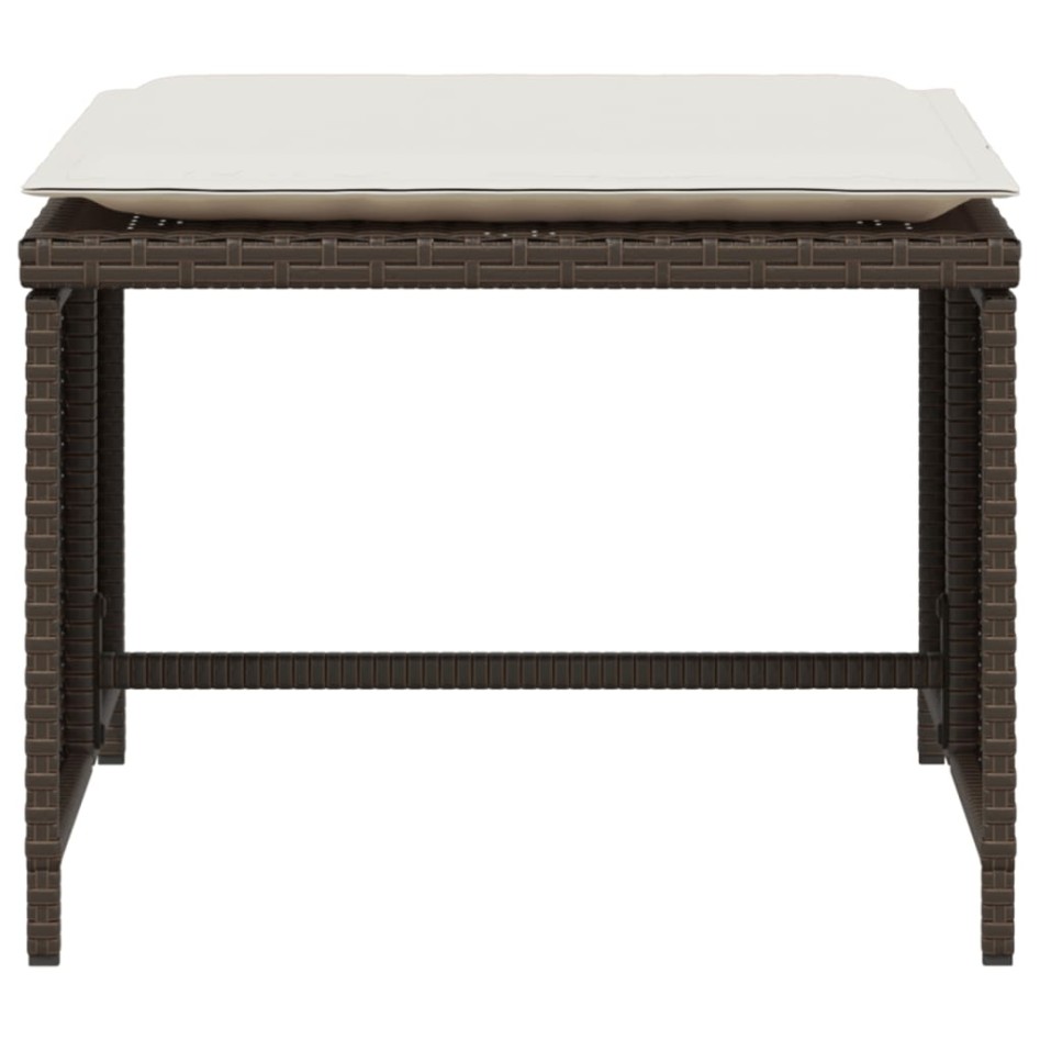 Sillón de jardín con reposapiés ratán sintético