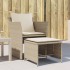 Sillón de jardín con reposapiés ratán sintético
