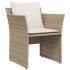 Sillón de jardín con reposapiés ratán sintético