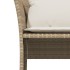 Sillón de jardín con reposapiés ratán sintético