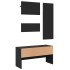 Set de muebles de recibidor 4 piezas madera de ingeniería
