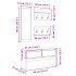 Set de muebles de recibidor 4 piezas madera de ingeniería