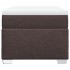 Cama box spring con colchón tela marrón oscuro 90x190