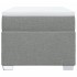 Cama box spring con colchón tela gris claro 100x200