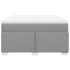 Cama box spring con colchón tela gris claro 140x200