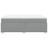 Cama box spring con colchón tela gris claro 140x200