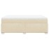 Cama box spring con colchón tela color crema 140x200