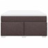 Cama box spring con colchón tela marrón oscuro 140x200