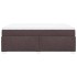 Cama box spring con colchón tela marrón oscuro 140x200