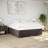 Cama box spring con colchón tela marrón oscuro 180x200