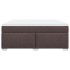 Cama box spring con colchón tela marrón oscuro 180x200