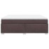 Cama box spring con colchón tela marrón oscuro 180x200