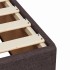 Cama box spring con colchón tela marrón oscuro 180x200