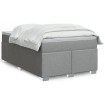 Cama box spring con colchón tela gris claro 120x200 cm