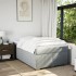Cama box spring con colchón tela gris claro 120x200