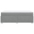 Cama box spring con colchón tela gris claro 120x200