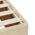 Cama box spring con colchón tela color crema 160x200