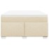 Cama box spring con colchón tela color crema 140x190
