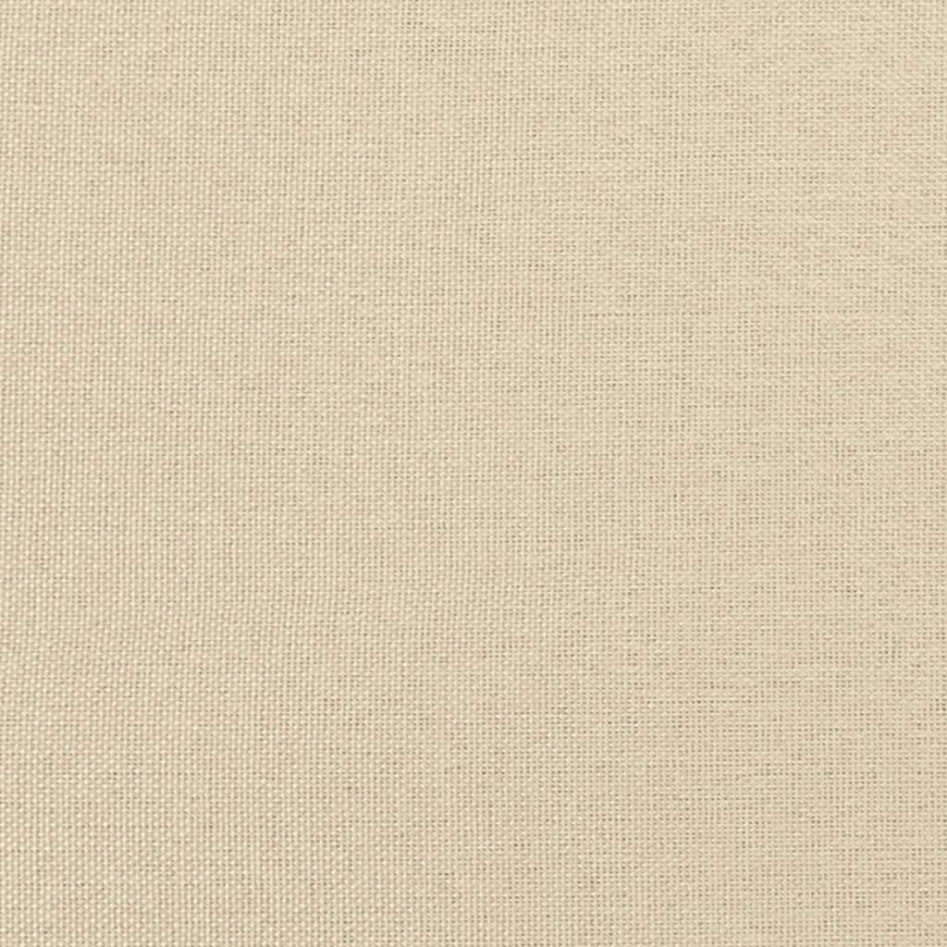 Cama box spring con colchón tela color crema 140x190