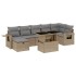 Set de sofás de jardín y cojines 8 piezas ratán sintético