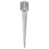 Picas de tierra 12 uds acero galvanizado plateado 9x9x75