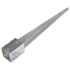 Picas de tierra 12 uds acero galvanizado plateado 9x9x75
