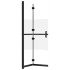 Mampara de ducha plegable vidrio ESG medio esmerilado 90x190