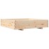 Jardinera de madera maciza de pino 110x110x26,5
