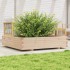 Jardinera de madera maciza de pino 110x110x26,5