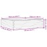 Jardinera de madera maciza de pino 110x110x26,5