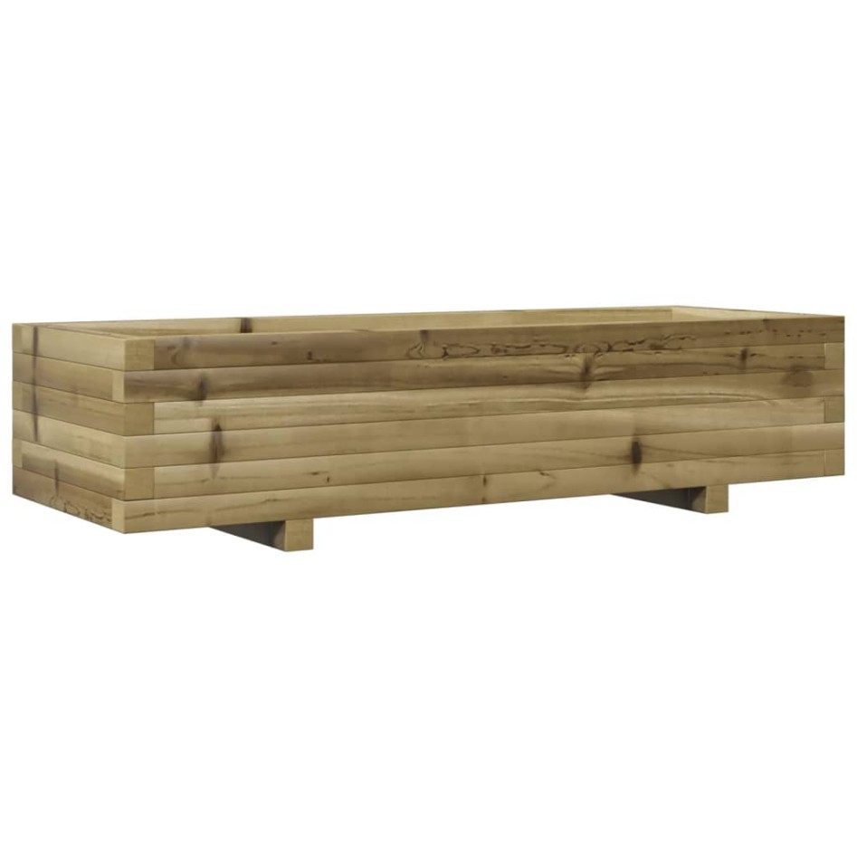 Jardinera de madera de pino impregnada 110x40x26,5