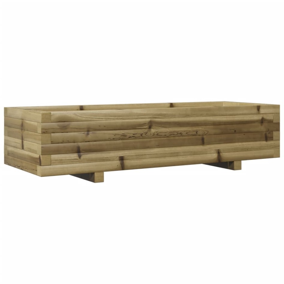 Jardinera de madera de pino impregnada 110x40x26,5