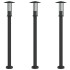 Lámparas de suelo exterior 3 uds acero inoxidable negro 100